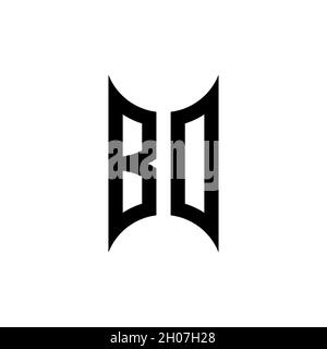 BN Monogram – Vorlage für geometrische Formen. Monogram Initial Design Vector auf isoliertem Hintergrund Stock Vektor