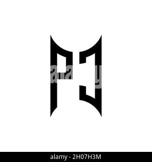 OC Monogram – Vorlage für geometrische Formen. Monogram Initial Design Vector auf isoliertem Hintergrund Stock Vektor
