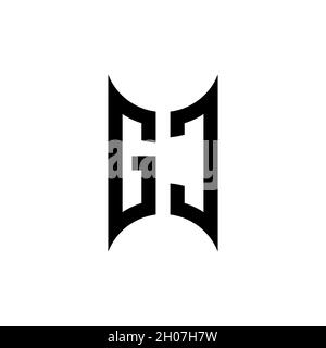GC Monogram – Vorlage für geometrische Formen. Monogram Initial Design Vector auf isoliertem Hintergrund Stock Vektor