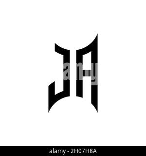 IA Monogram – Vorlage für geometrische Formen. Monogram Initial Design Vector auf isoliertem Hintergrund Stock Vektor