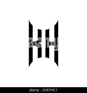 JH Monogram – Vorlage für geometrische Formen. Monogram Initial Design Vector auf isoliertem Hintergrund Stock Vektor