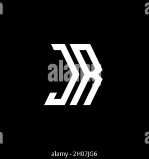 JR Monogram – Vorlage für geometrische Formen. Monogram Initial Design Vector auf isoliertem Hintergrund Stock Vektor