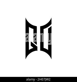 PD Monogram – Vorlage für geometrische Formen. Monogram Initial Design Vector auf isoliertem Hintergrund Stock Vektor