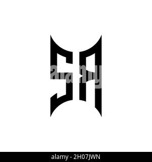 RQ Monogram – Vorlage für geometrische Formen. Monogram Initial Design Vector auf isoliertem Hintergrund Stock Vektor