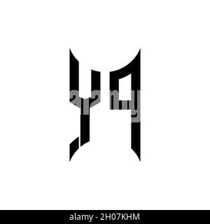YN Monogram – Vorlage für geometrische Formen. Monogram Initial Design Vector auf isoliertem Hintergrund Stock Vektor