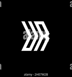 UR Monogram – Vorlage im geometrischen Formstil. Monogram Initial Design Vector auf isoliertem Hintergrund Stock Vektor