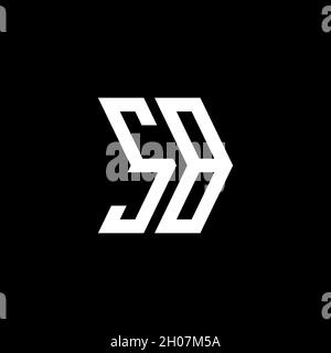 SB Monogram – Vorlage für geometrische Formen. Monogram Initial Design Vector auf isoliertem Hintergrund Stock Vektor