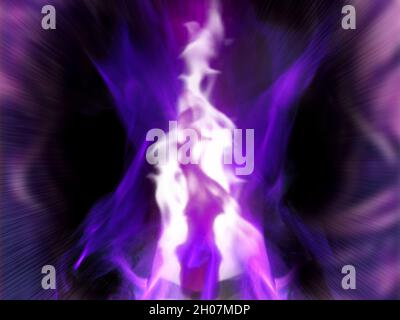 Die violette Flamme von Saint Germain (Göttliche Energie und Transformation) Stockfoto