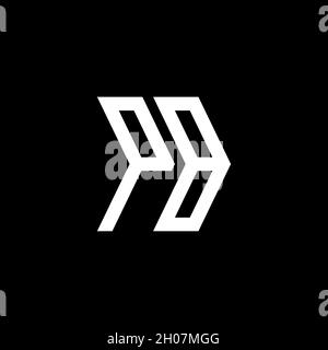 PB Monogram – Vorlage für geometrische Formen. Monogram Initial Design Vector auf isoliertem Hintergrund Stock Vektor