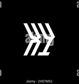 XY Monogram – Vorlage für geometrische Formen. Monogram Initial Design Vector auf isoliertem Hintergrund Stock Vektor