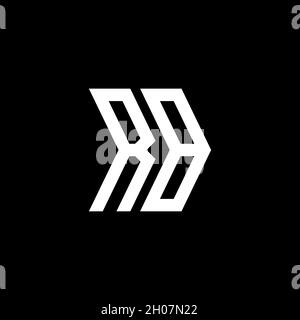 RB Monogram – Vorlage für geometrische Formen. Monogram Initial Design Vector auf isoliertem Hintergrund Stock Vektor