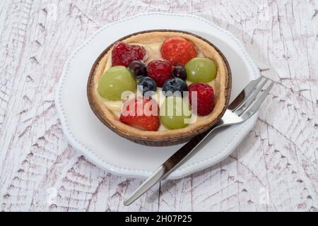 Verglaste Fruchttorte Stockfoto