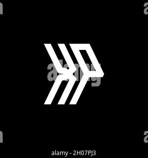 XP Monogram – Vorlage für geometrische Formen. Monogram Initial Design Vector auf isoliertem Hintergrund Stock Vektor