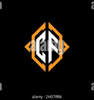 CH Monogram – Vorlage für geometrische Formen. Monogram Initial Design Vector auf isoliertem Hintergrund Stock Vektor