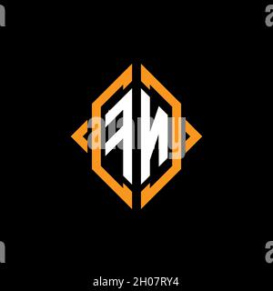 FS Monogram – Vorlage für geometrische Formen. Monogram Initial Design Vector auf isoliertem Hintergrund Stock Vektor