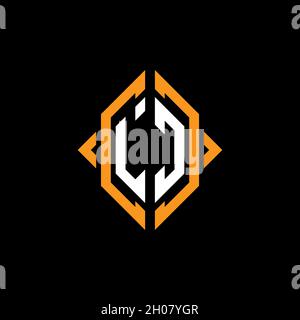 LC Monogram – Vorlage für geometrische Formen. Monogram Initial Design Vector auf isoliertem Hintergrund Stock Vektor