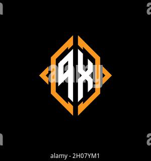 PX Monogram – Vorlage für geometrische Formen. Monogram Initial Design Vector auf isoliertem Hintergrund Stock Vektor