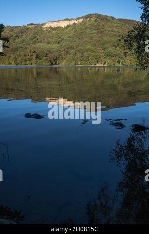 Gormire Lake, von der letzten Eiszeit zurückgelassen, North Yorkshire, England, Großbritannien Stockfoto