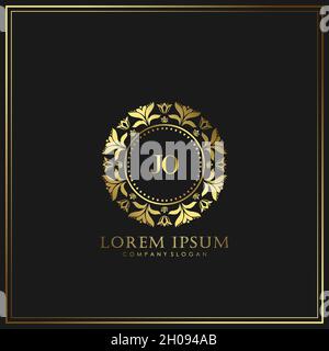 JO Initial Letter Luxury Logo Vorlage in Vektor für Restaurant, Royalty, Boutique, Café, Hotel, heraldic, Schmuck, Mode und andere Vektor illustrat Stock Vektor