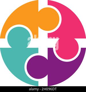Gemeinschaft, Netzwerk und soziale Icon Design vorlage Stock Vektor