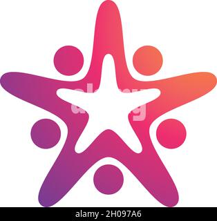 Gemeinschaft, Netzwerk und soziale Icon Design vorlage Stock Vektor