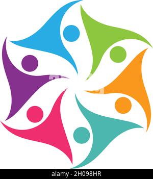 Community Care Logo Vorlage Vektor Stock Vektor