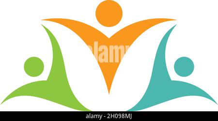 Community Care Logo Vorlage Vektor Stock Vektor