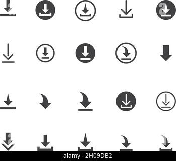 Das Symbol zum Herunterladen, vektor design Vorlage Stock Vektor