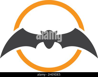 Bat Ilustration Logo Vektor Vorlage Stock Vektor