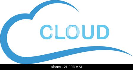 Vorlage für Symbole für Vektorgrafiken für Cloud-Logos Stock Vektor