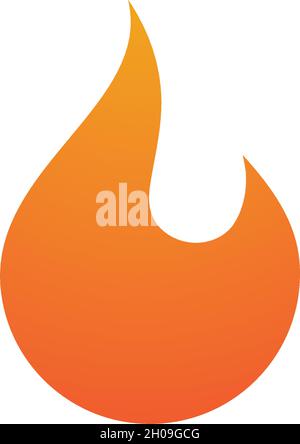 Logo-Vorlage für Feuerflamme Öl-, Gas- und Energielogo-Konzept Stock Vektor