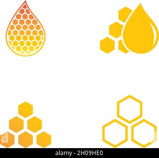 Vektorvorlage für Wabenilustration Stock Vektor