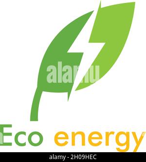 Eco Energy Logo Vorlage Vektor Symbol Illustration Design Stock Vektor