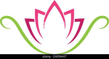 Beauty Vector Lotus Blumen Logo Vorlage Stock Vektor