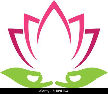 Meditation Yoga Logo Vorlage Vektor Symbol Design Stock Vektor