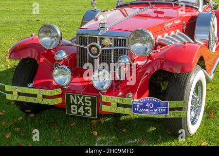 1932 30er American Duesenberg 5000cc Vintage Motor bei Southport Classic und Speed 2021, Victoria Park, Southport, UK Stockfoto