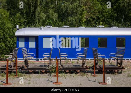 '23.07.2021, Deutschland, Nordrhein-Westfalen, Witten - LWL Industriemuseum Nightingale Colliery und Duenkelberg Ziegelei im Muttental o Stockfoto