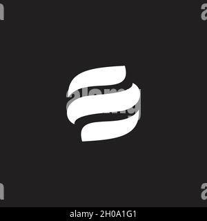 Twist Wind Symbol einfache geometrische Logo Vektor Stock Vektor