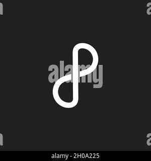 Buchstabe dp unendlich Linie einfache geometrische lineare Design Logo Vektor Stock Vektor