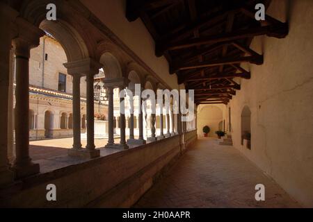 Abtei Santa Croce; Kloster, Dorf Sassovivo; horizontal; Foligno; Perugia; Umbrien; Italien; Europa Stockfoto