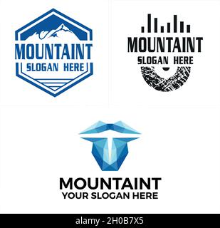Modernes Berg-Vektor-Logo-Design Stock Vektor