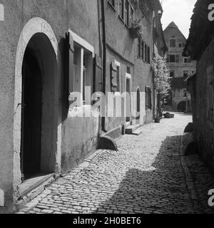 Malerische Gasse in Rothenburg o.d. Tauber, Deutschland 1930er Jahre. Malerische kleine Lane in Rothenburg o.d. Tauber, Deutschland 1930. Stockfoto