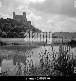 Blick auf die willibaldsburg in Eichstätt, Deutschland 1930er Jahre. Blick auf die willibaldsburg Burg in Eichstätt, Deutschland 1930. Stockfoto