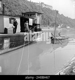 Veste Oberhaus an der Donau bei Passau, Deutschland 1930er Jahre sterben. Oberhaus Burg an der Donau bei Passau, Deutschland 1930. Stockfoto