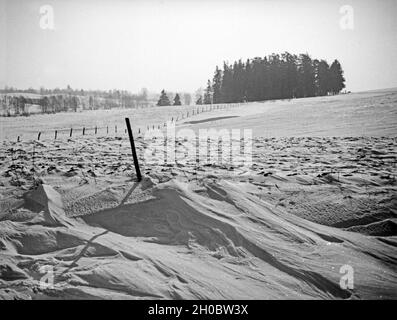 Winterlandschaft in Ostpreußen, 1930er Jahre. Winter Landschaft in Ostpreußen, 1930er Jahre. Stockfoto