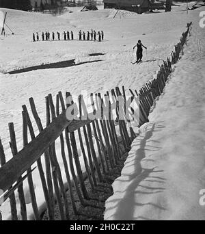 Ein Ausflug Nach Mittelberg in Österreich, 1930er Jahre Deutsches Reich. Eine Reise nach Mittelberg in Österreich, Deutschland der 1930er Jahre. Stockfoto