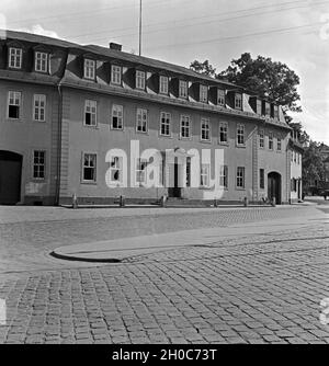 Das Goethehaus in Weimar, Deutschland 1930er Jahre. Das Haus des deutschen Dichters Johann Wolfgang von Goethe in Weimar, Deutschland 1930. Stockfoto