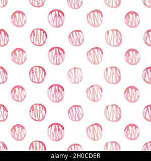 Aquarell rosa nahtlose Muster abstrakten Hintergrund. Handgezeichnete Abbildung. Stockfoto