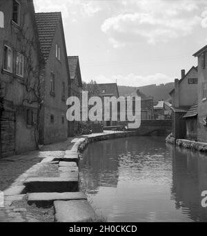 In Amorbach im Odenwald, Deutschland 1930er Jahre. Bei Amorbach im Odenwald, Deutschland 1930. Stockfoto