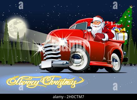 Vektor-Weihnachtskarte. Verfügbares EPS-10-Format, das durch Gruppen und Ebenen getrennt ist, für eine einfache Bearbeitung Stock Vektor